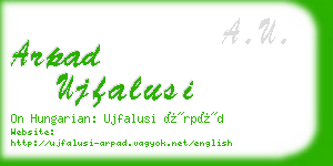 arpad ujfalusi business card